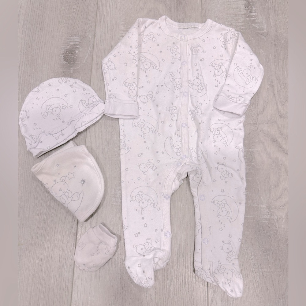 Rock a Bye Baby boutique Onesie 3 piece set